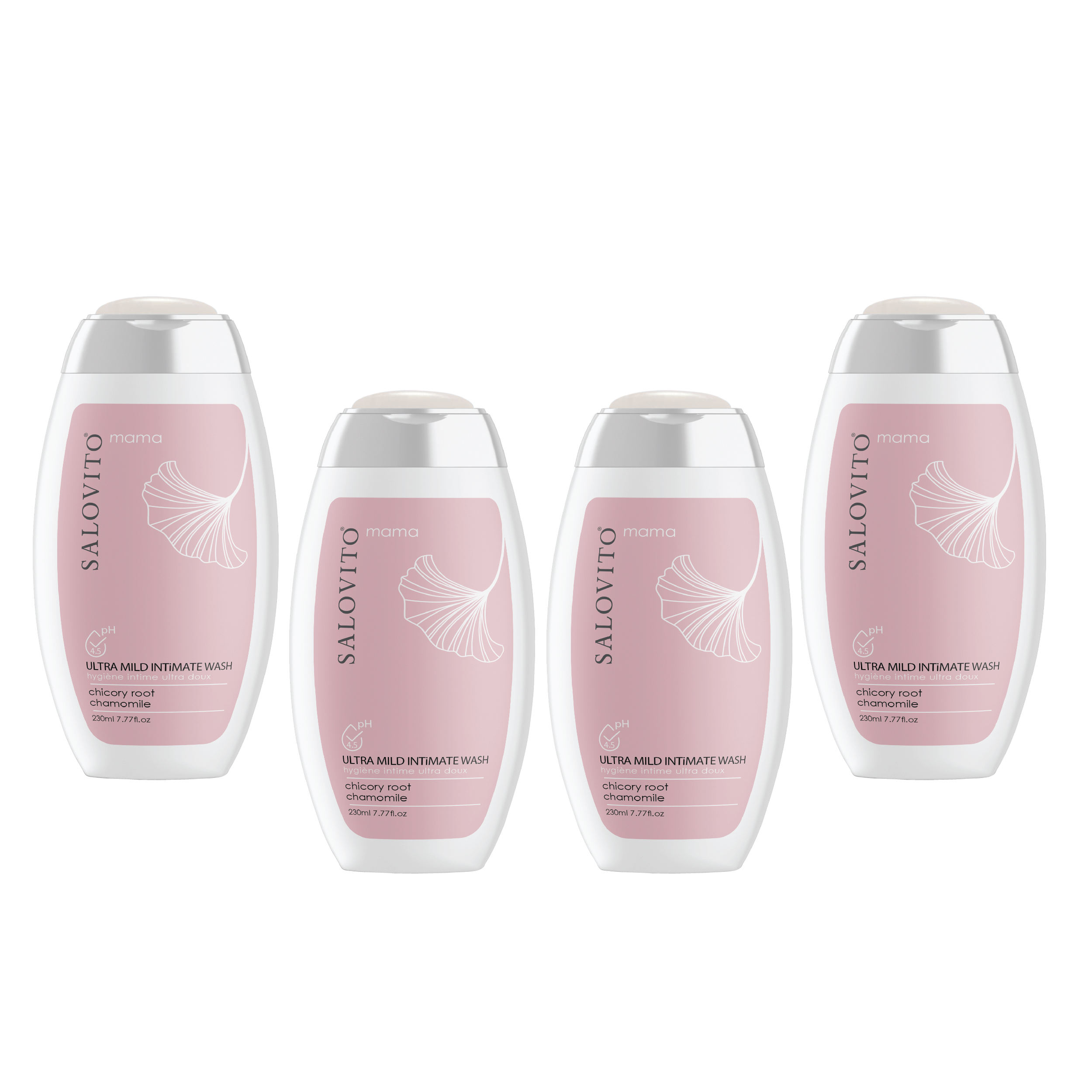 ژل بهداشتی بانوان سالوویتو مدل chamomil حجم 230 میلی لیتر مجموعه 4 عددی