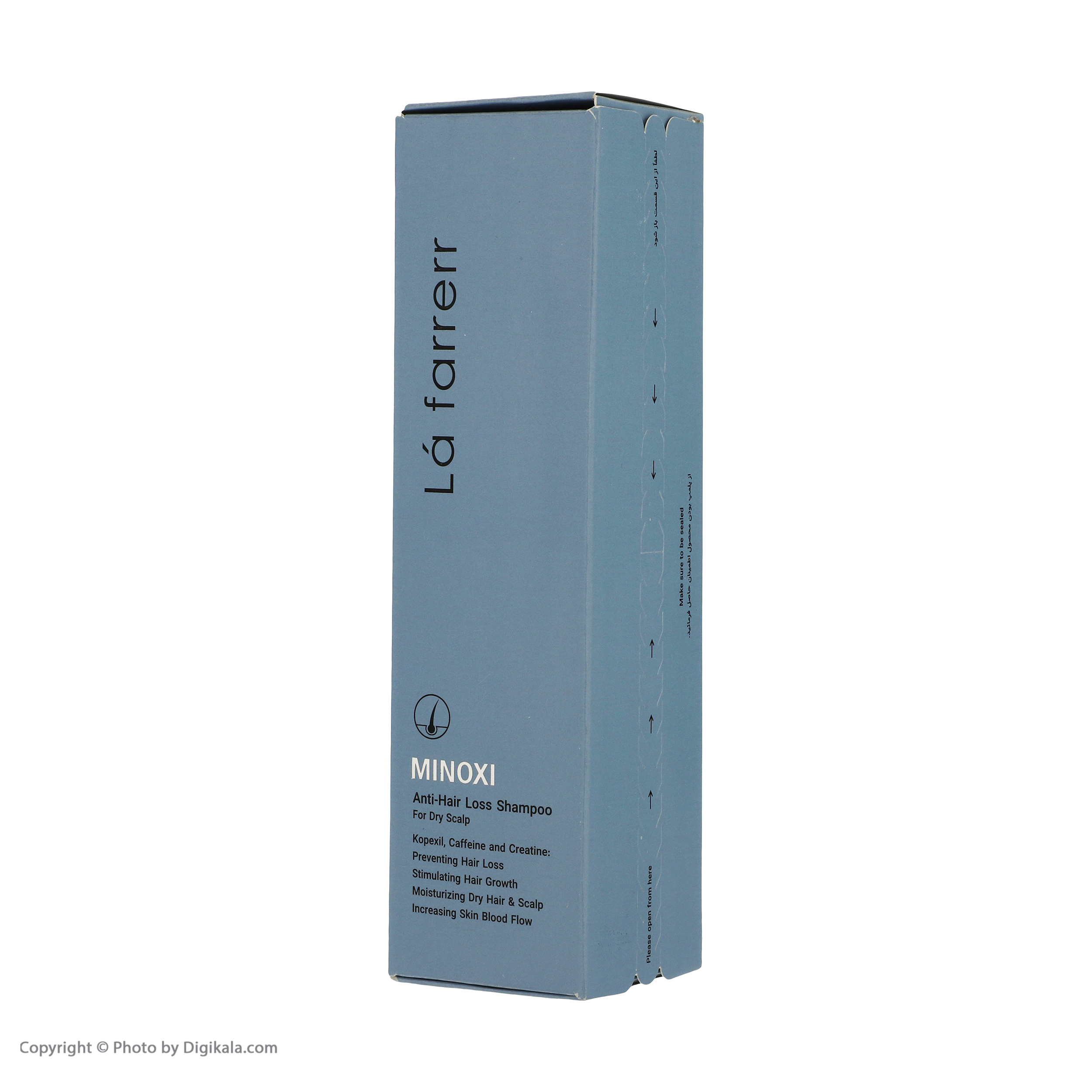 شامپو ضد ریزش مو لافارر مدل ماینوکسی مناسب موهای خشک حجم 250 میلی لیتر