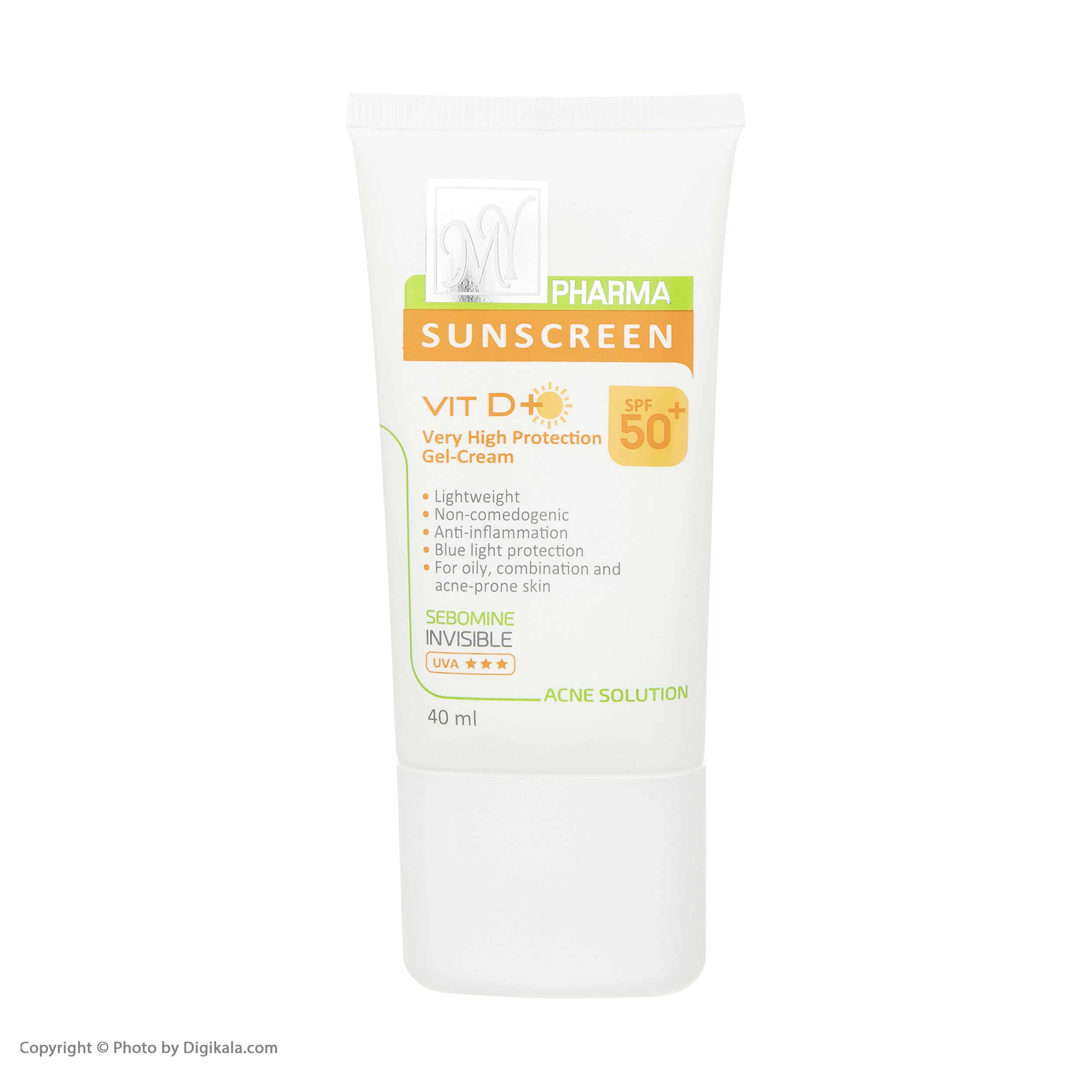 کرم ضدآفتاب بی‌رنگ مای سری فارما مدل SPF50، مناسب پوست‌های چرب و مختلط، حجم 40 میلی‌لیتر