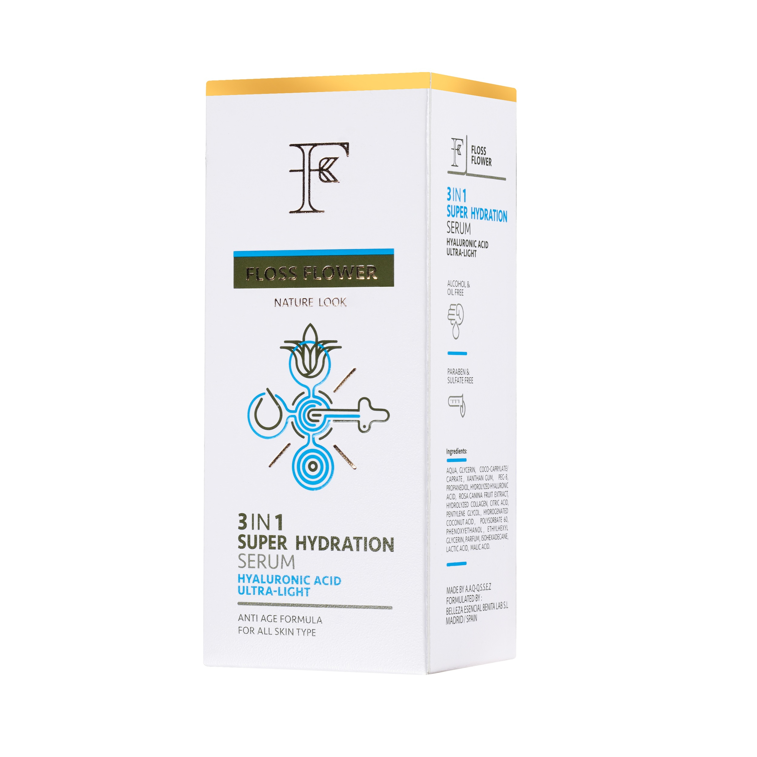 سرم پوست فلوس فلاور مدل هیالورونیک اسید حجم 30 میلی لیتر