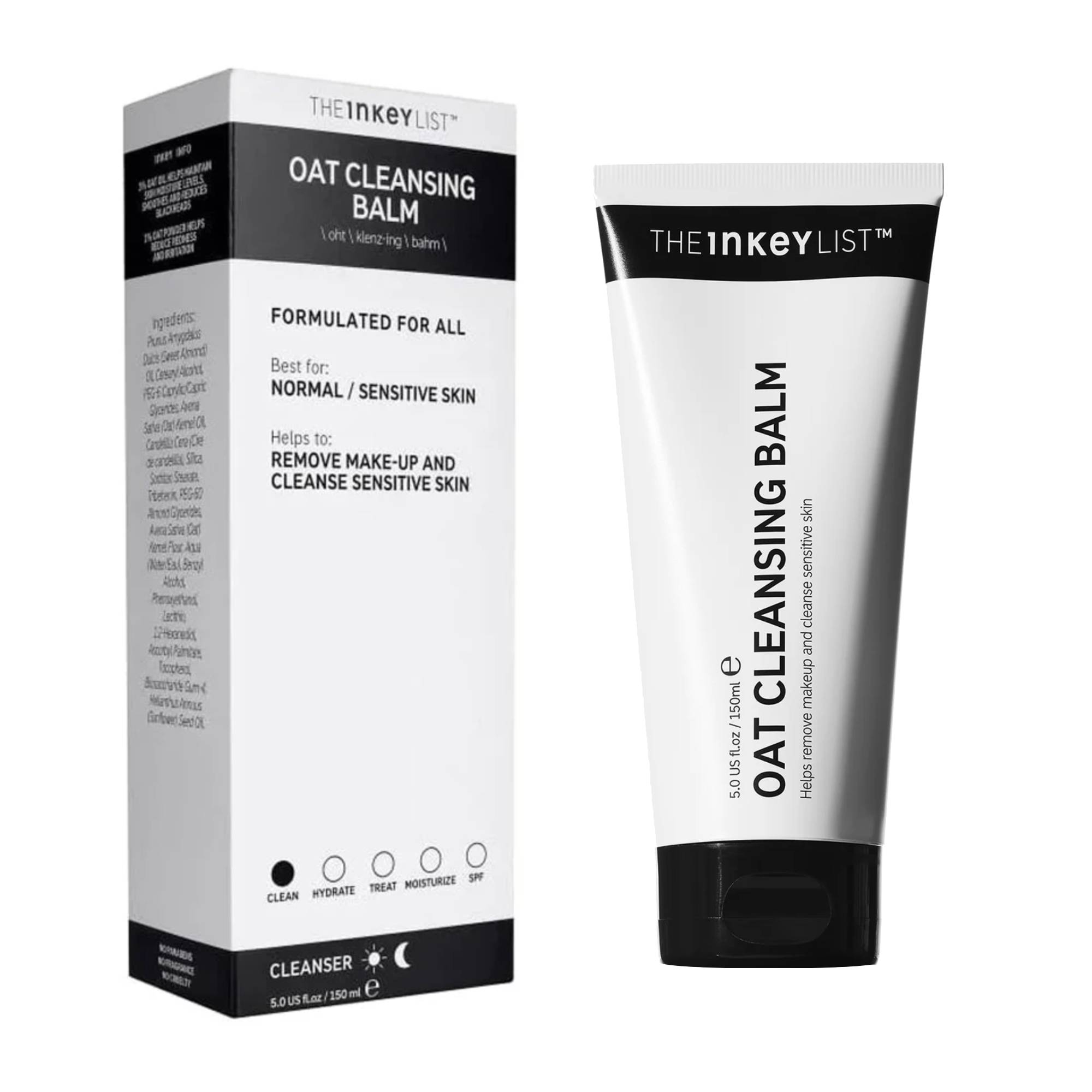 بالم پاک کننده صورت اینکی لیست مدل Oat مناسب برای انواع پوست حجم 150 میلی لیتر