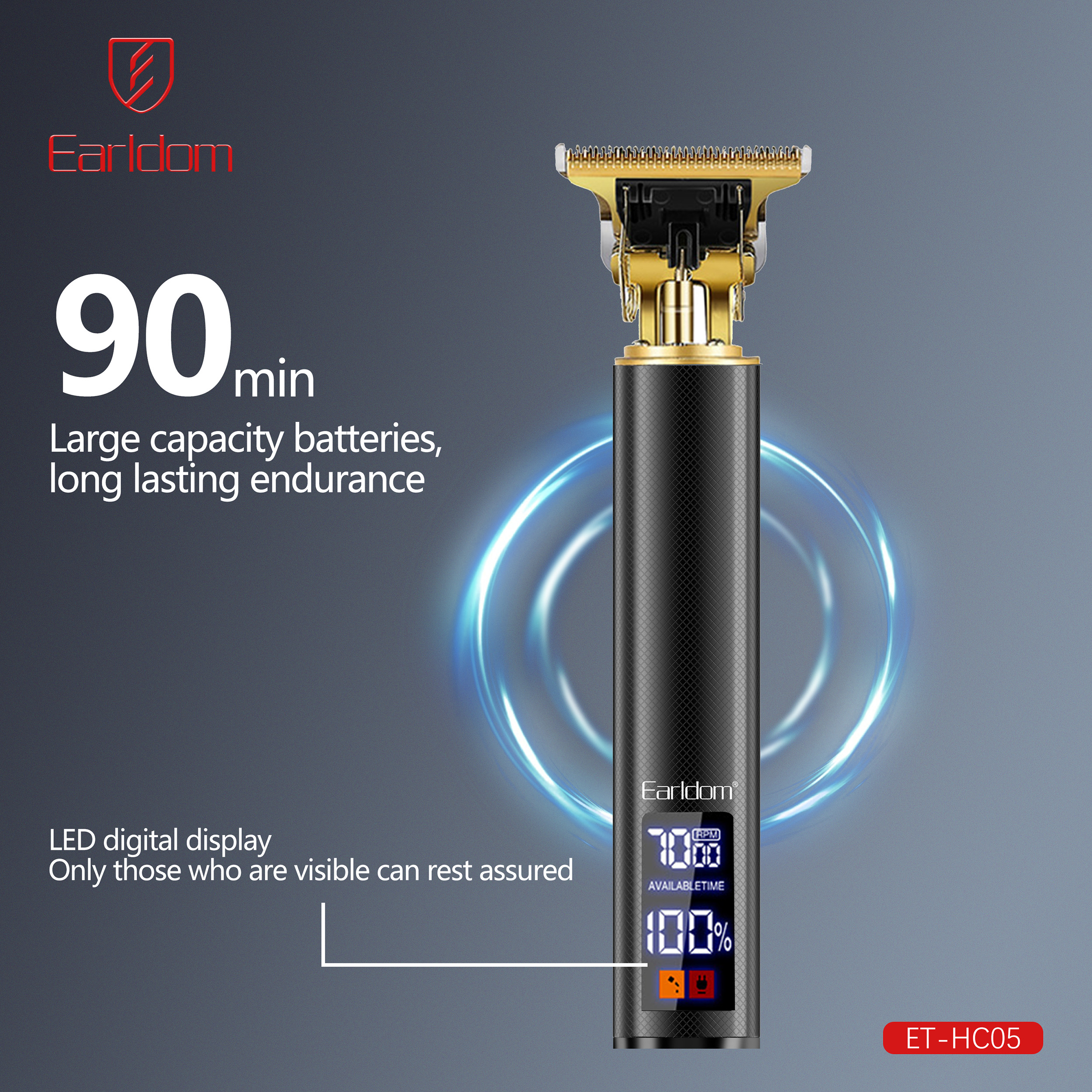 ماشین اصلاح موی سر و صورت شارژی ارلدام مدل HAIR CLIPPER HC05