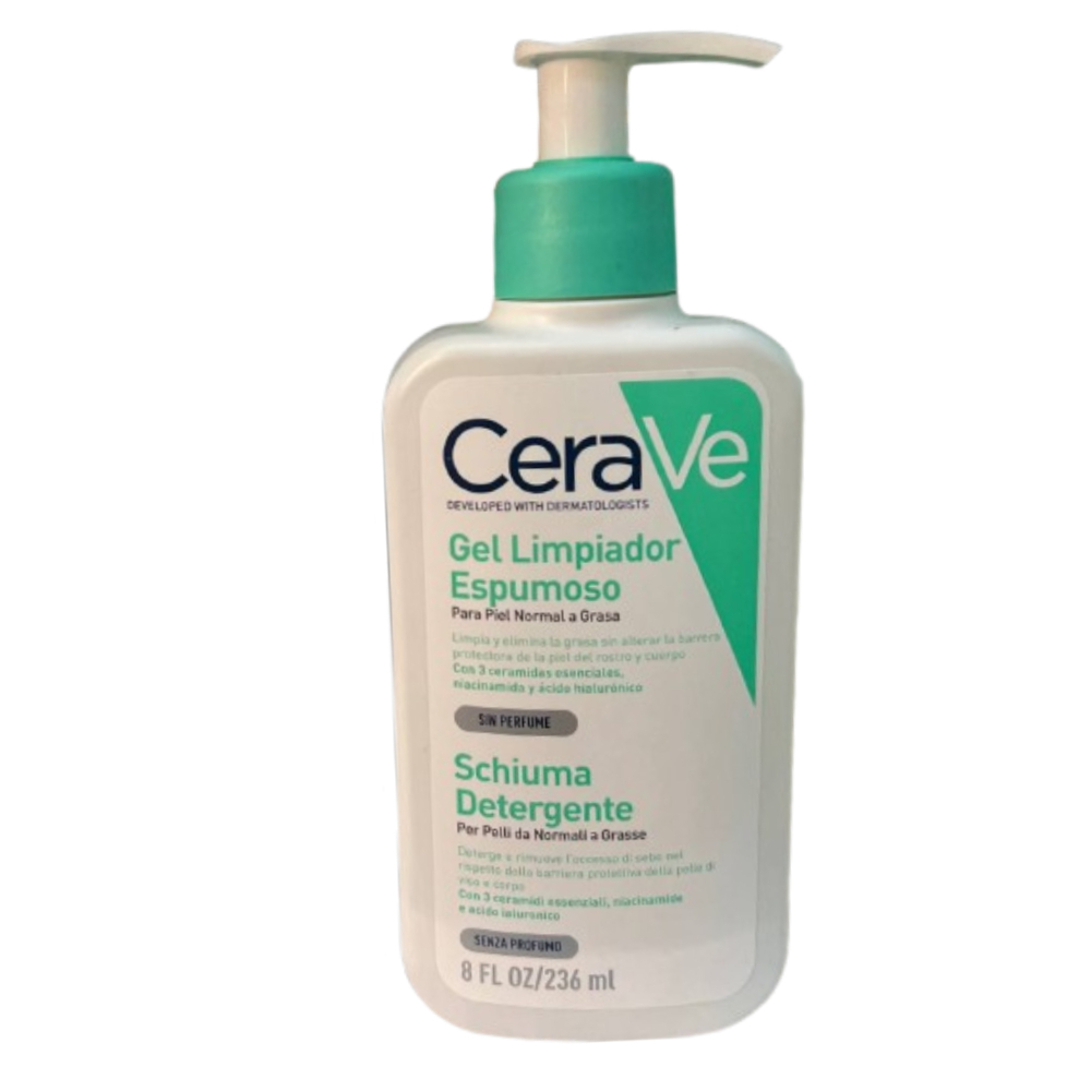 ژل شست‌وشوی صورت سراوی مدل Gel Limpiador Espumoso مناسب برای انواع پوست حجم 236 میلی‌لیتر