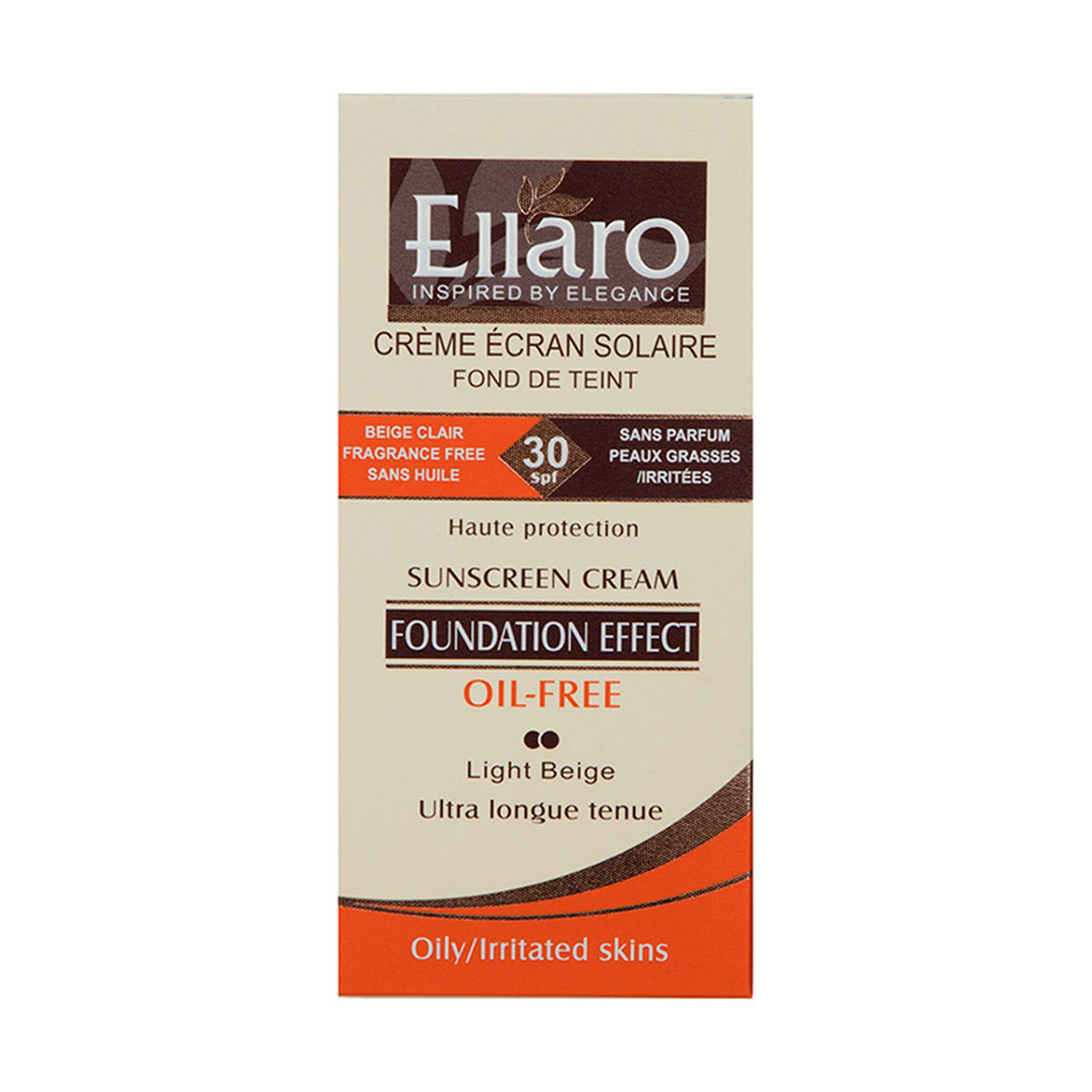 کرم ضد آفتاب رنگی الارو SPF30 مدل High Protection محافظ UVA ،UVB، ضد جوش و آکنه، ضد آب، ضد حساسیت، مناسب پوست چرب تحت لیسانس حجم 40 میلیلیتر