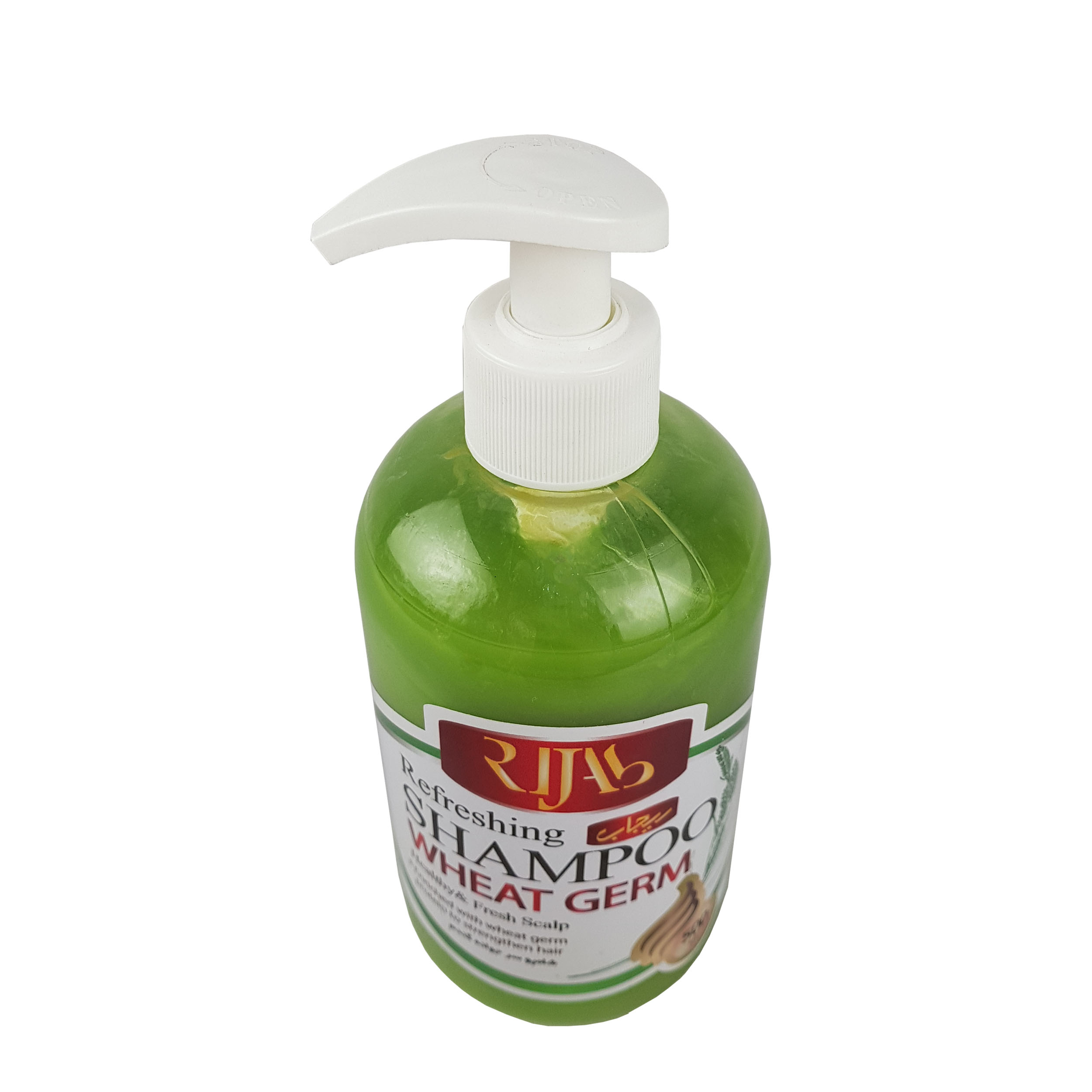 شامپو تقویت کننده و ضد ریزش مو ریجاب مدل عصاره جوانه گندم حجم 500 میلی لیتر بسته 9 عددی