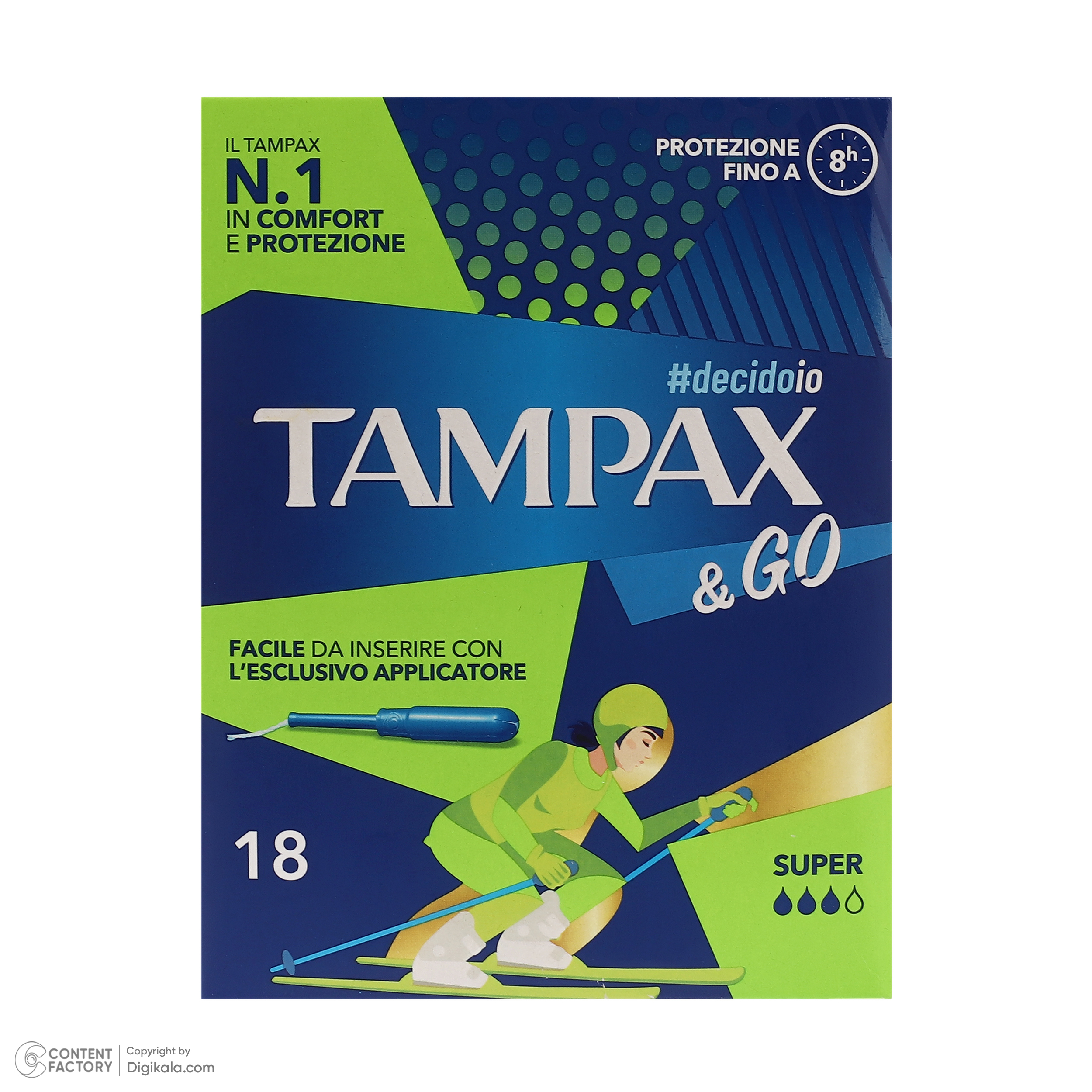 تامپون تامپکس مدل Go بسته 18 عددی