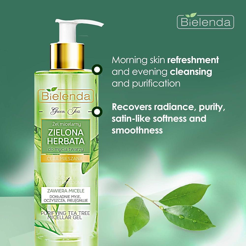 ژل پاک کننده صورت بی یلندا مدل برگ چای سبز حجم 200 میلی لیتر