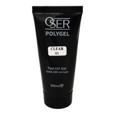 پلی ژل کاشت ناخن اسر مدل Clear 01 حجم 60 میلی‌لیتر