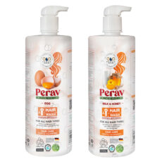 شامپو مو پراو مدل شیرعسل و تخم مرغ مناسب برای انواع مو وزن 1000 گرم بسته 2 عددی