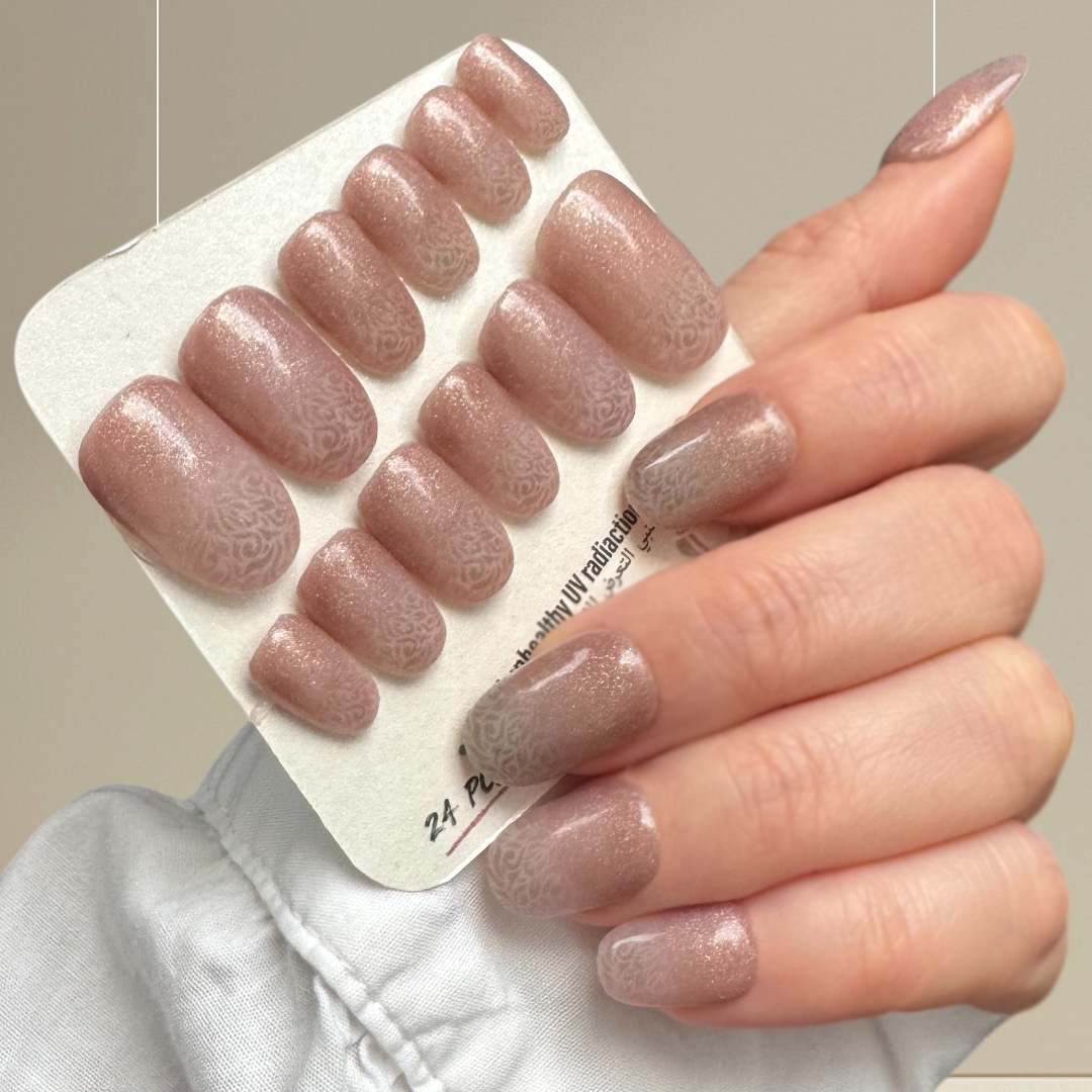 ناخن مصنوعی دست میراکل آرت مدل گرد کد R2400110 بسته 24 عددی