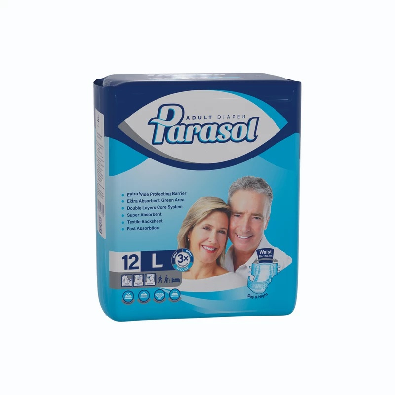 پوشینه چسبی بزرگسال پاراسل کد 12 سایز لارج دو بسته 12 عددی