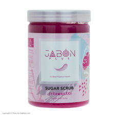 اسکراب شکری لایه بردار پوست ژبن پلاس مدل Strawberry وزن 900 گرم