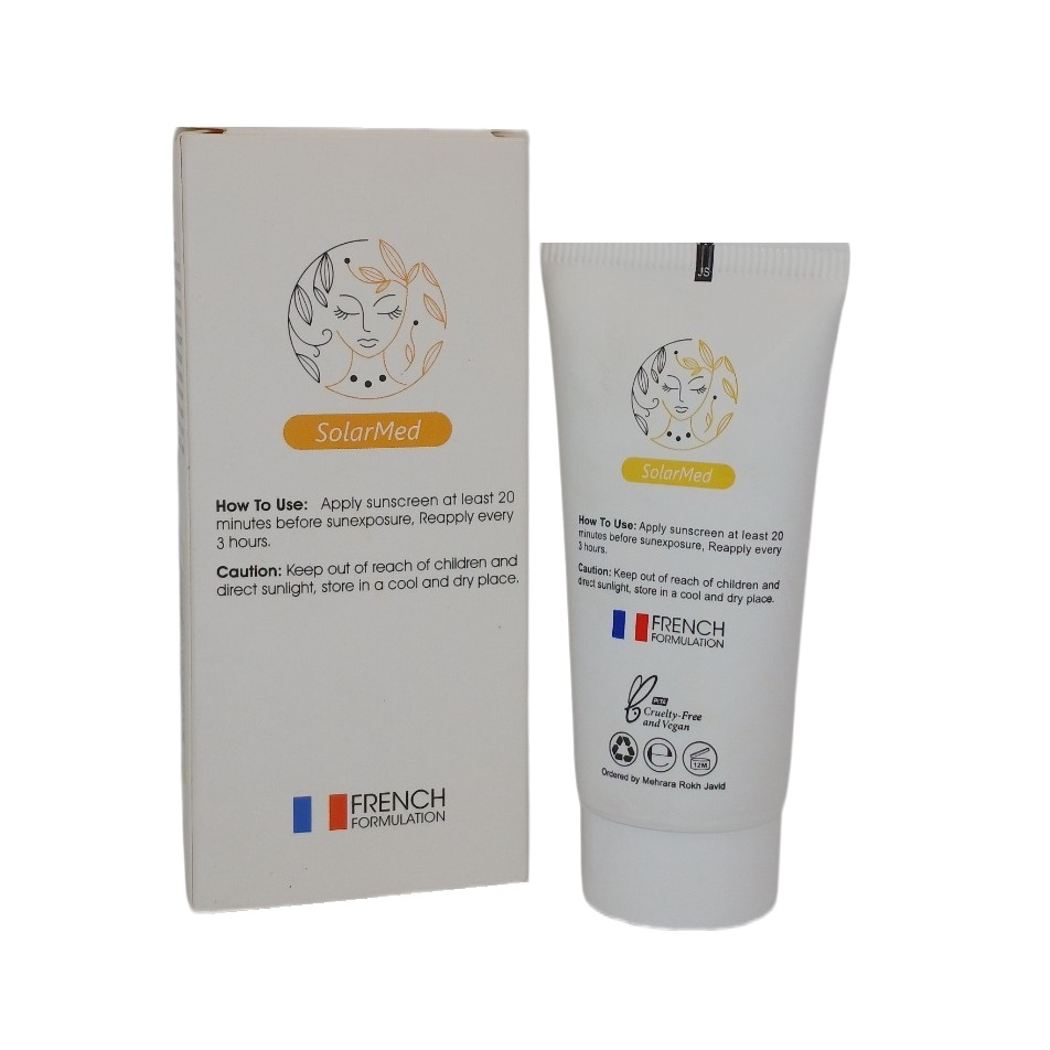 کرم ضد آفتاب و ضد چروک و لک بدون رنگ مدانسر SPF50 مدل 5 در1 محافظ UVA ،UVB و PA+++ مناسب برای انواع پوست حجم 50 میلی لیتر