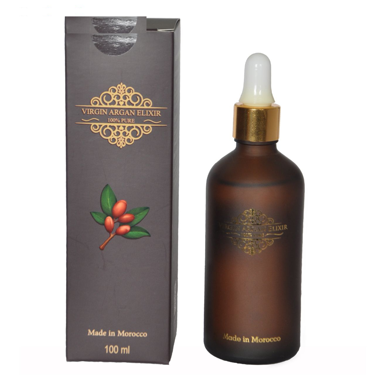 روغن آرگان ویرجین الیکسیر مدل 100 ORGANIC حجم 100 میلی لیتر