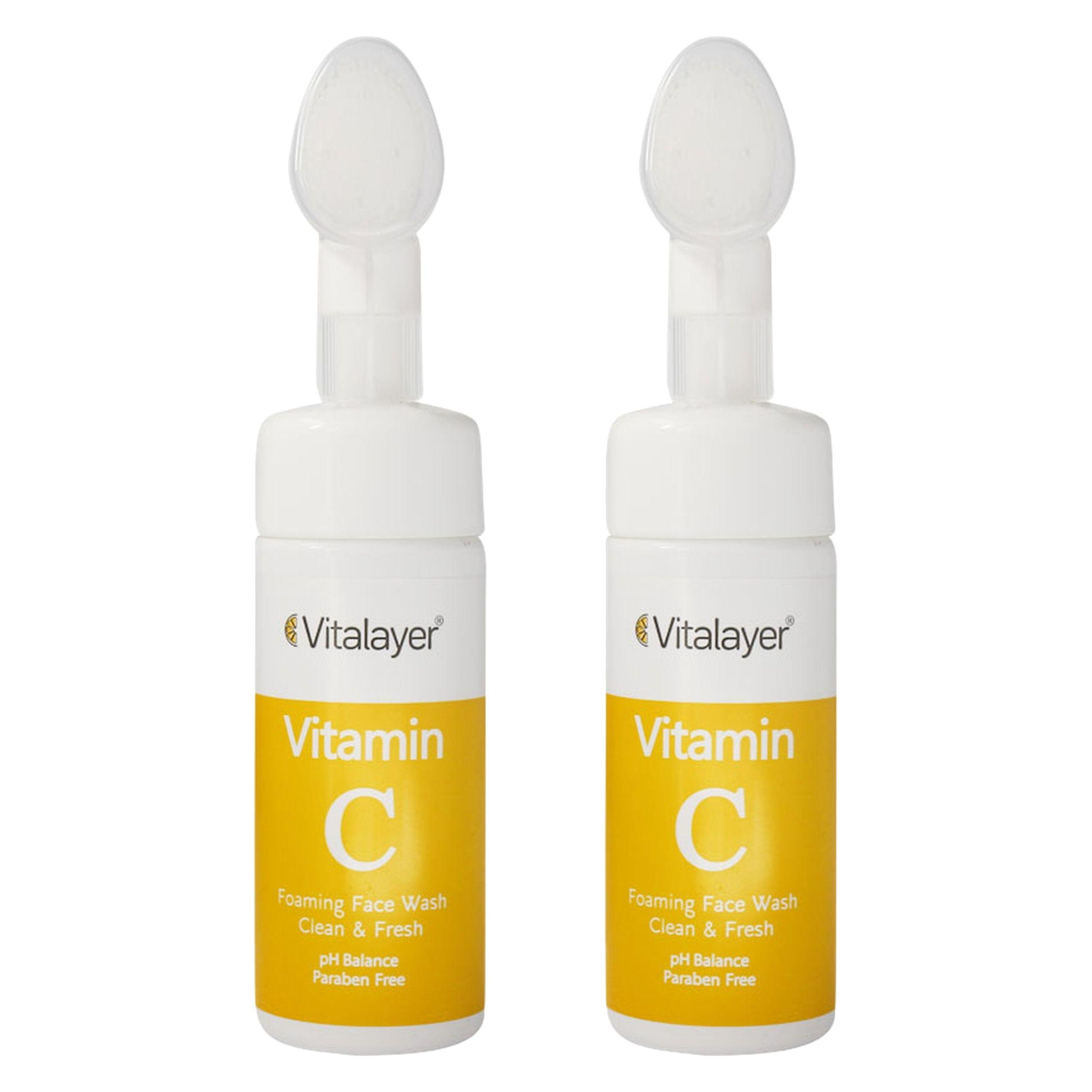 فوم شستشو صورت ویتالیر مدل VITAMIN C حجم 150 میلی لیتر مجموعه 2 عددی
