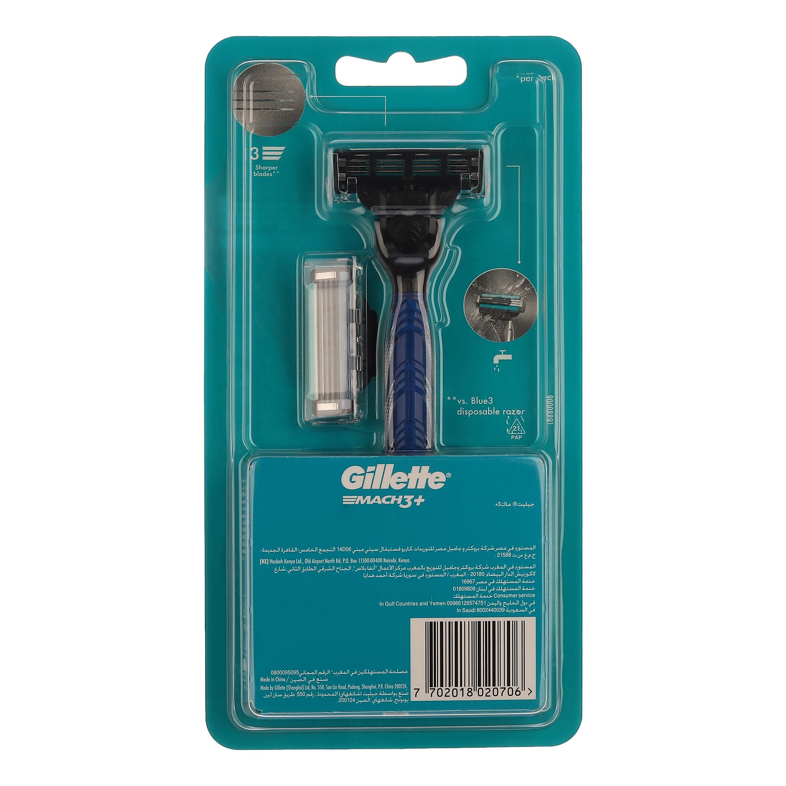 خود تراش ژیلت مدل +MACH3 به همراه تیغ یدک