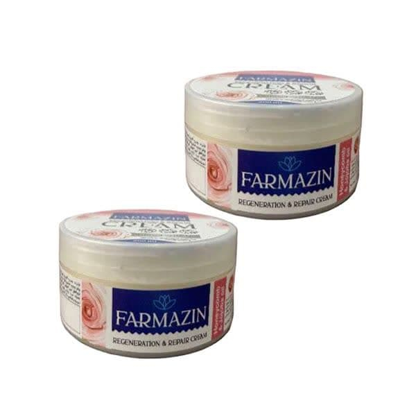 کرم ترمیم کننده پوست صورت فارمازین مدل کیوتن مناسب انواع پوست حجم 200 میلی لیتر مجموعه دو عددی
