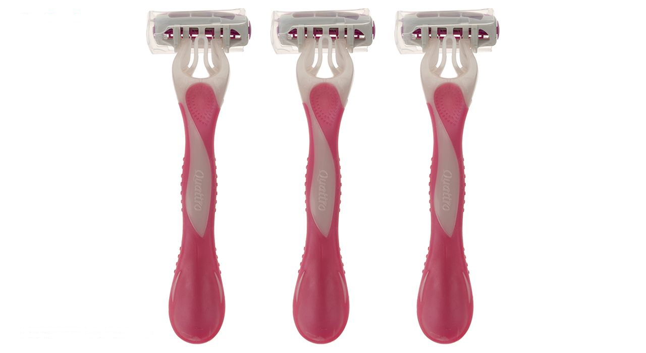 خودتراش زنانه شیک مدل Quattro بسته 3 عددی