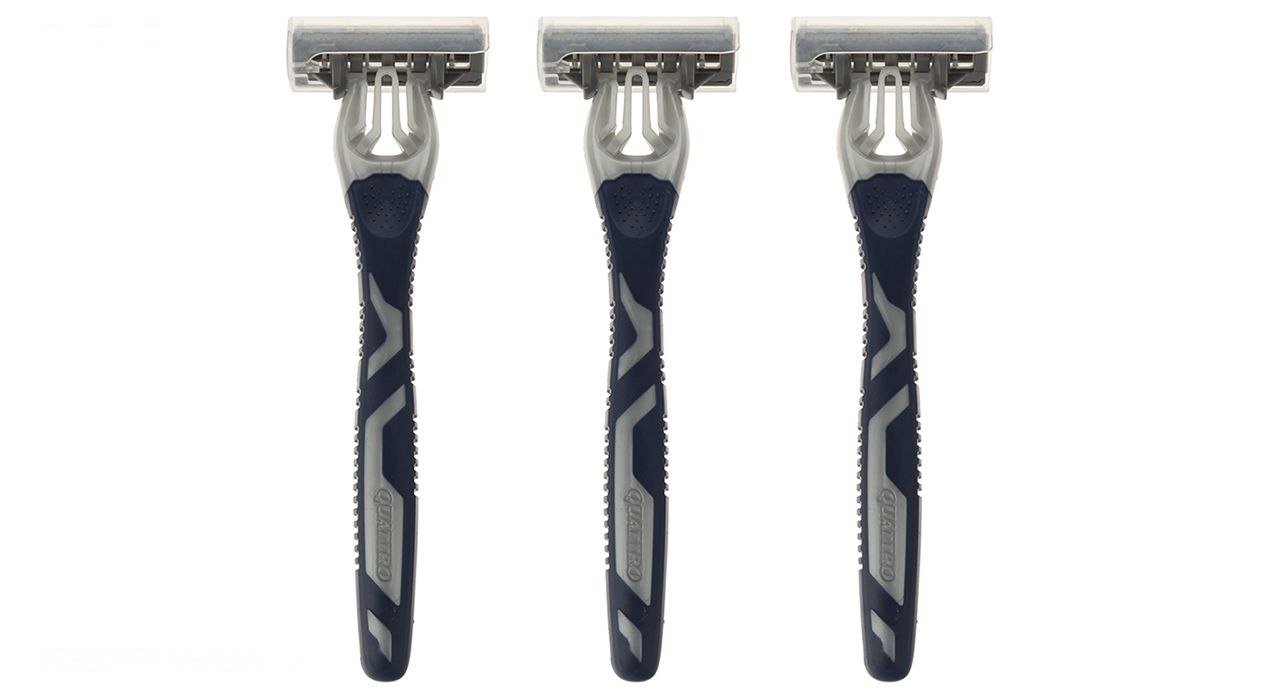 خودتراش مردانه شیک مدل Quattro بسته 3 عددی