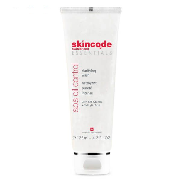 کرم پاک کننده صورت مختص پوست چرب وآکنه ای اسکین کد مدل Clarifying wash حجم 125 میلی لیتر