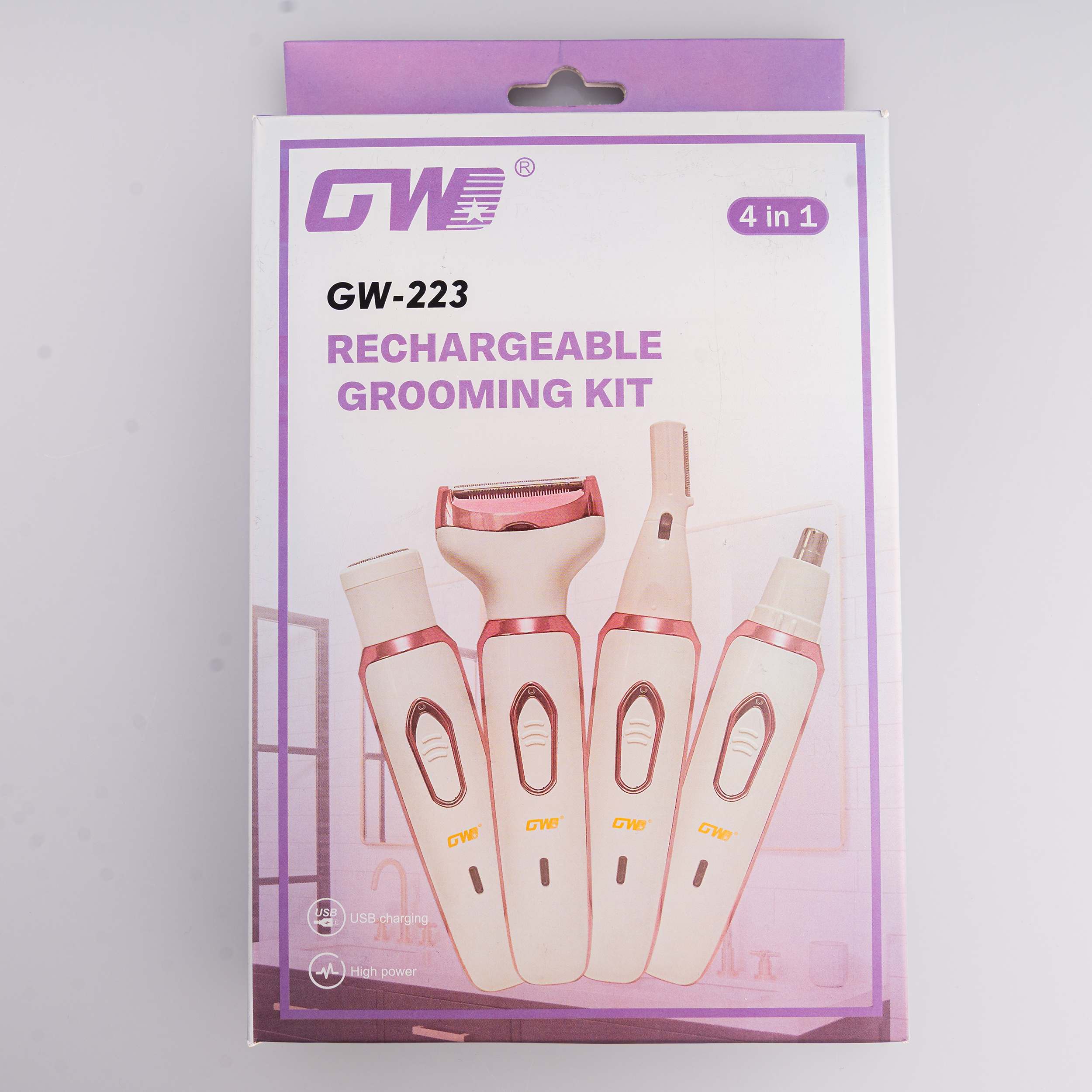 ست اصلاح موی بدن بانوان جی دبلیو مدل gw-223