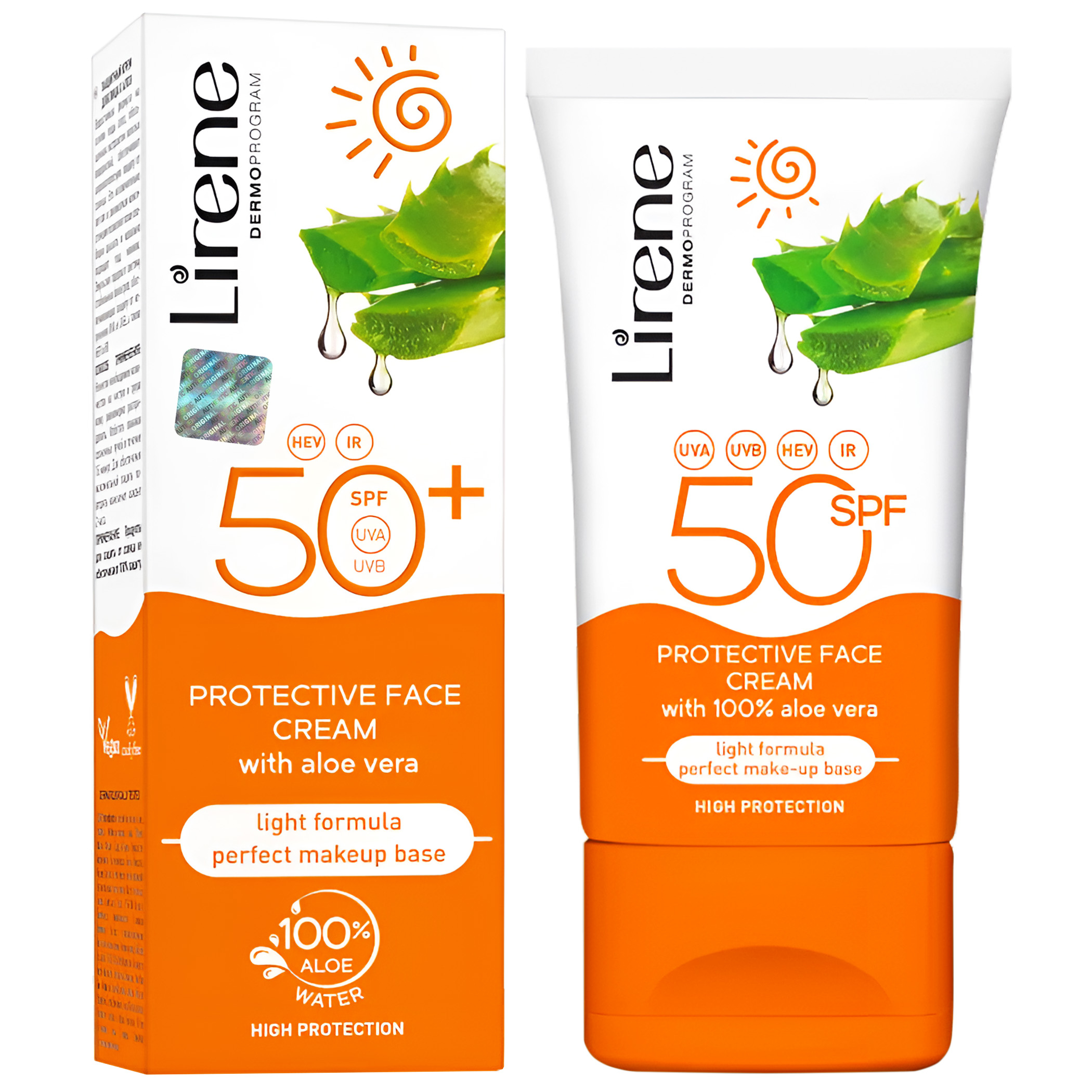 کرم ضد آفتاب بدون رنگ لایرن SPF 50 مدل Fusion Water محافظ IR ، HEV ، UVB ، UVA و PA++++ ضد حساسیت، ضد چروک و ضد پیری، مناسب انواع پوست حجم 50 میلیلیتر