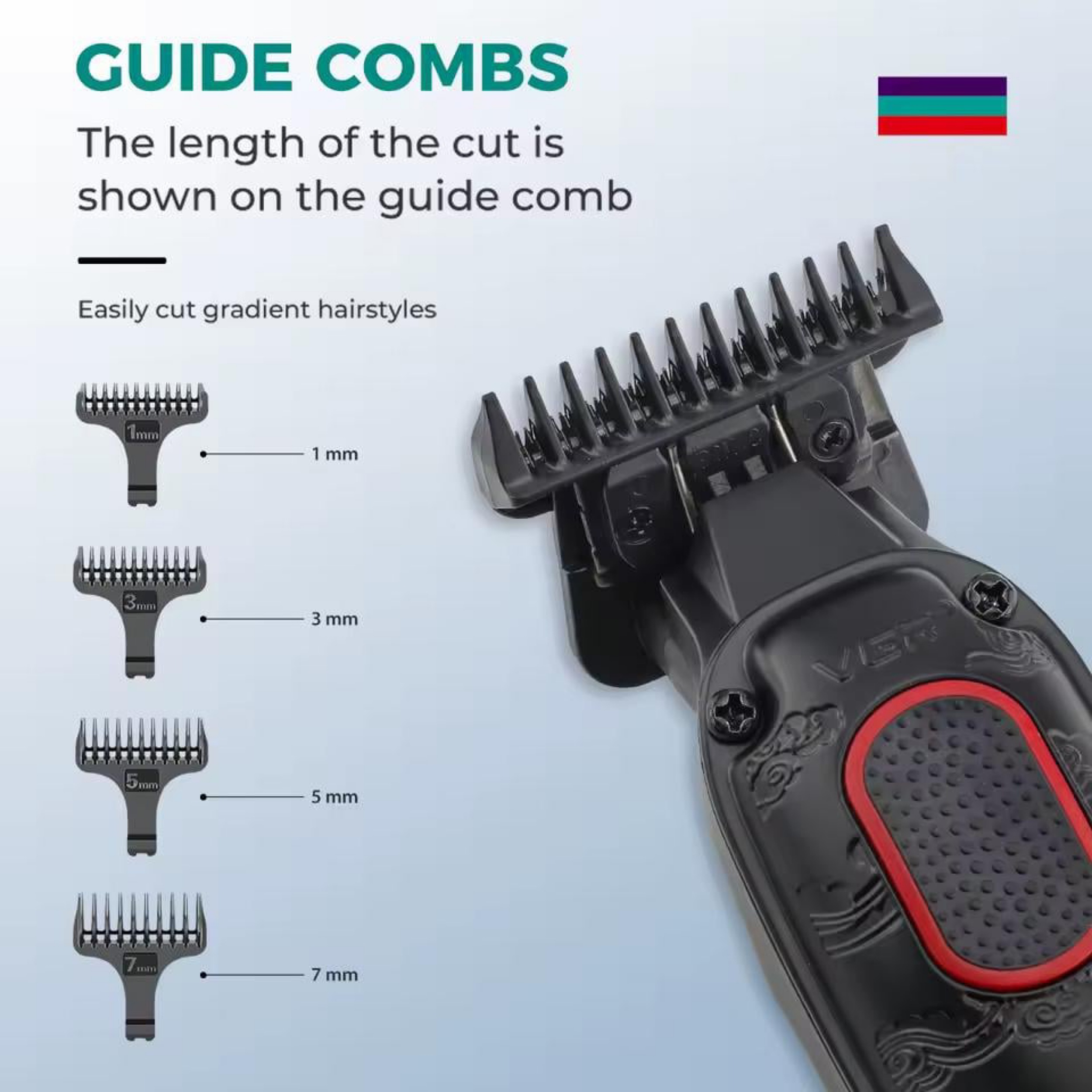 ماشین اصلاح موی سر و صورت شارژی وی جی ار مدل v-254