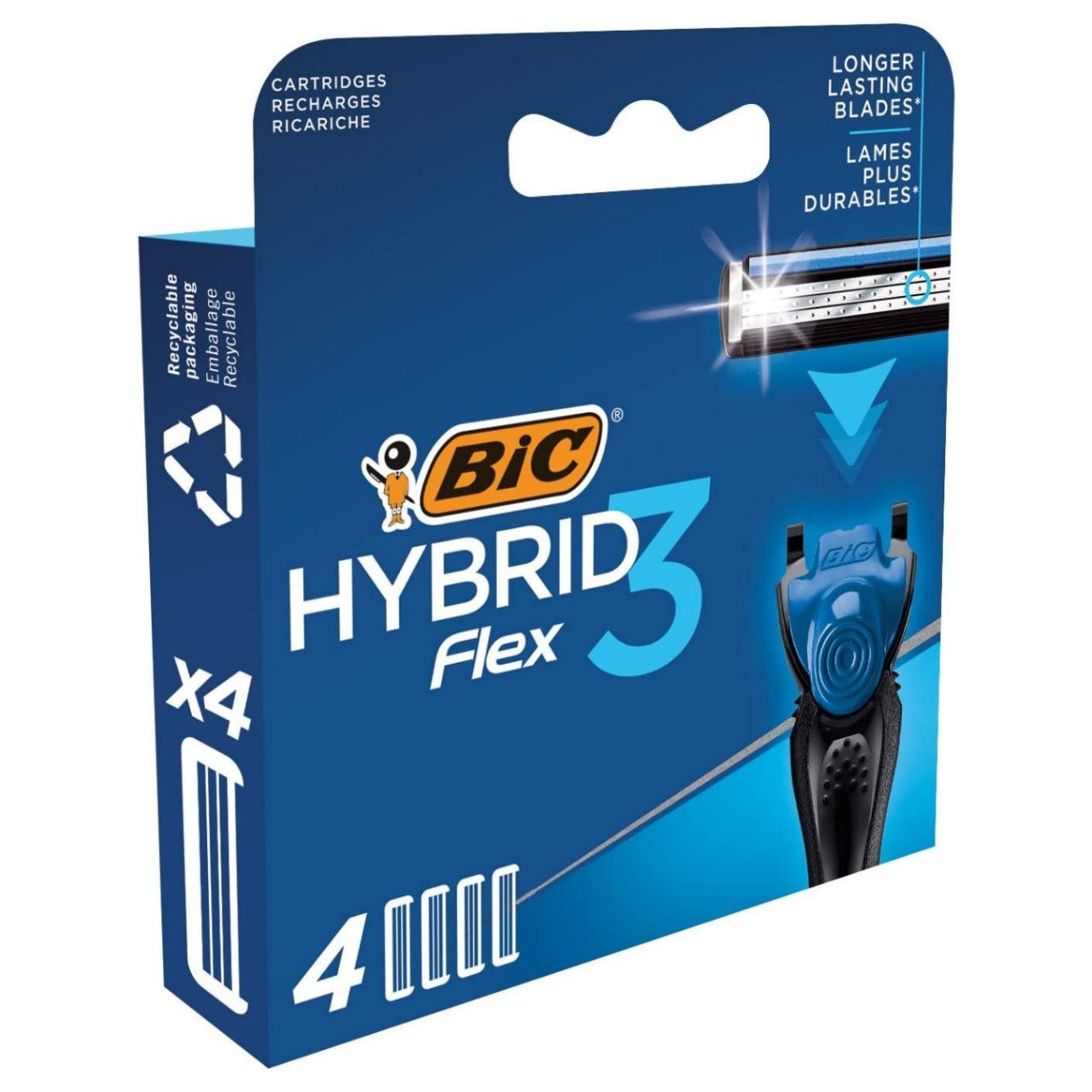 تیغ یدک بیک مدل Hybrid 3 FLex مجموعه 4 عددی