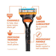 خود تراش ژیلت مدل Fusion 5 به همراه تیغ یدک