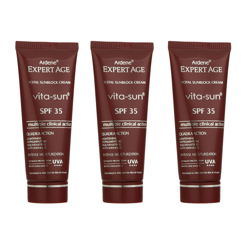 کرم ضد آفتاب آردن اکسپرت ایج مدل Vita-Sun حجم 45 میلی لیتر بسته 3 عددی