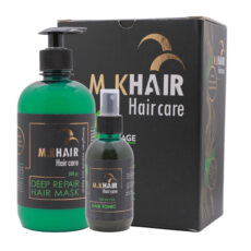 ماسک مو مروان خیر مدل کافئین حجم 500 میلی لیتر به همراه تونیک تقویت کننده حجم 150 میلی لیتر