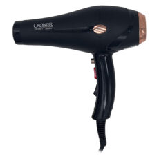 سشوار نیمه حرفه‌ای کرونر مدل CR-6677 2500W، موتور AC، توان مصرفی 2500 وات، دارای قابلیت باد سرد، فناوری تولید یون، وزن 540 گرم، به همراه 2 عدد سری متمرکزکننده