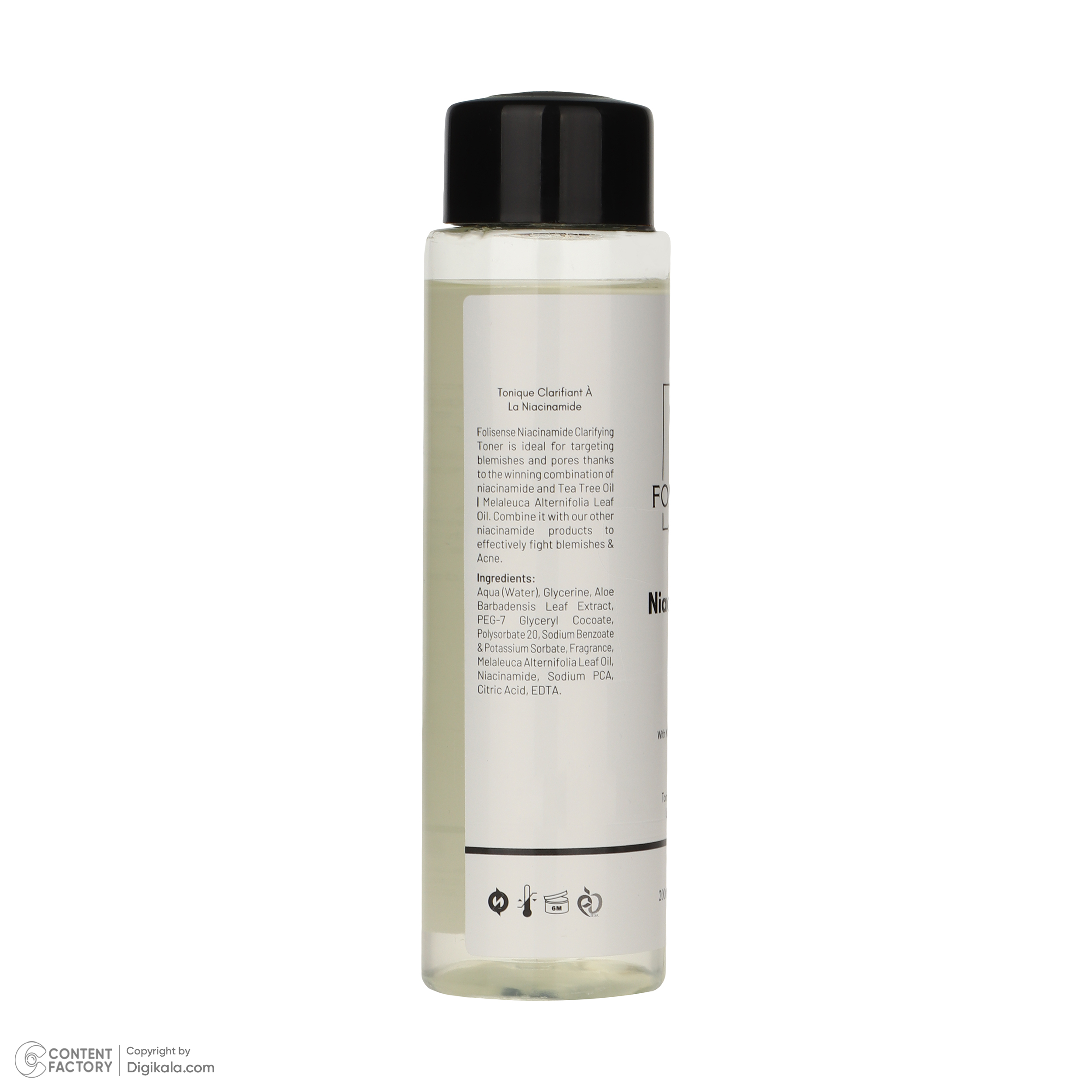 تونر فولیسنس مدل Niacinamide مناسب پوستهای چرب حجم 200 میلیلیتر