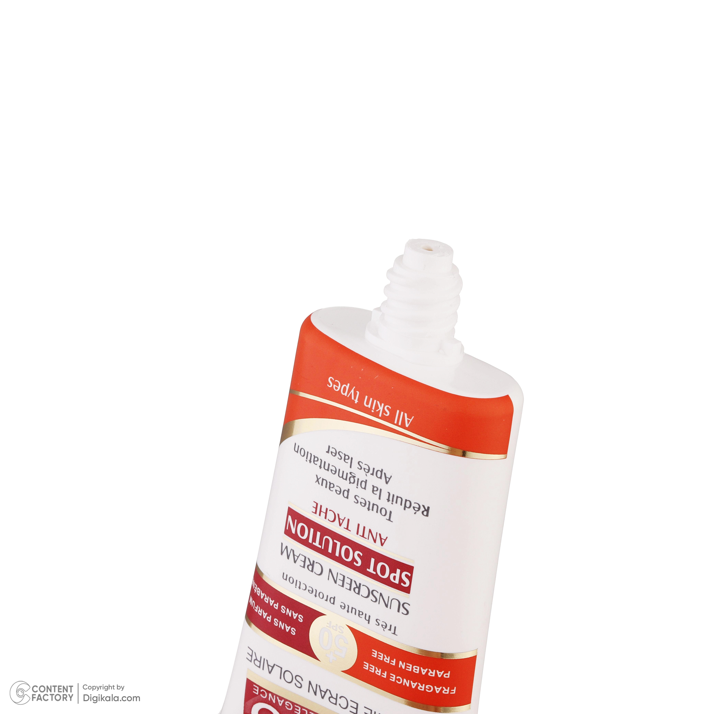 کرم ضد آفتاب و ضد لک بدون رنگ الارو SPF50 مدل Spot Solution محافظ UVA ،UVB، مناسب انواع پوست تحت لیسانس حجم 40 میلیلیتر