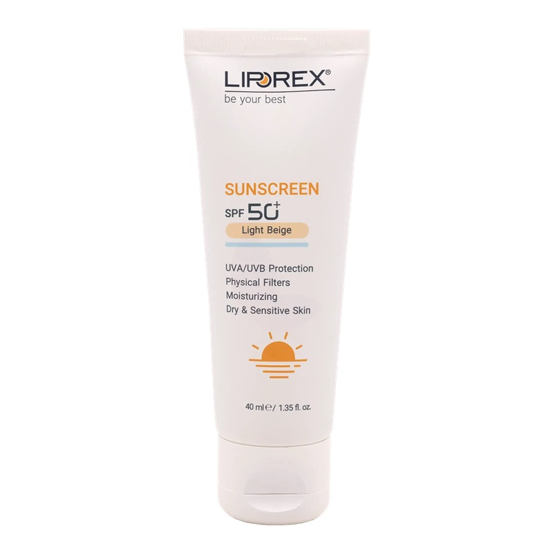 کرم ضد آفتاب رنگی لیپورکس SPF 50 مدل L-D Moisturizing ‌مناسب پوست‌های خشک و حساس حجم 40 میلی‌لیتر