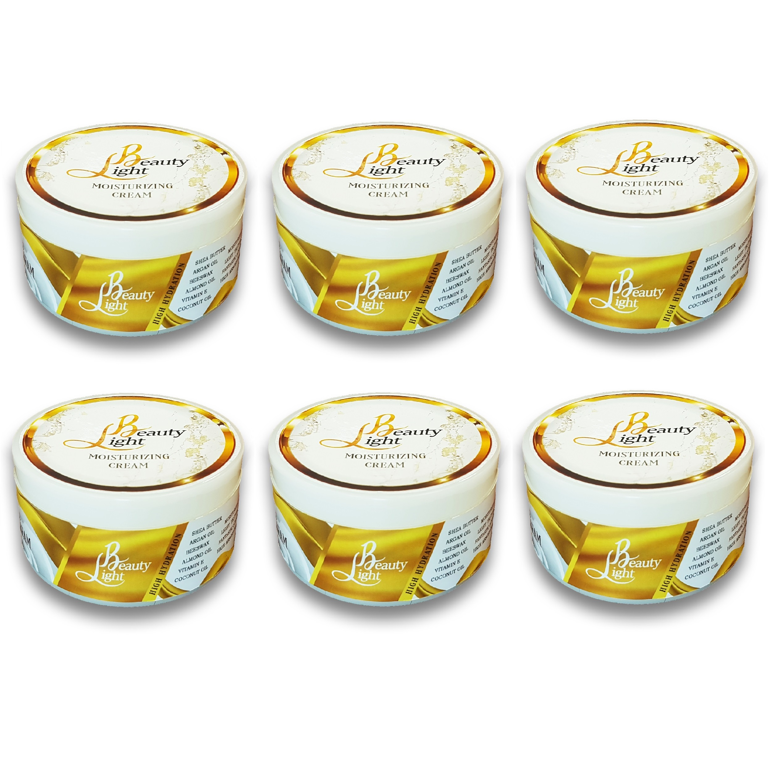 کرم مرطوب کننده و آبرسان لایت بیوتی مدل آرگان شی باتر حجم 200 میلی لیتر مجموعه 6 عددی