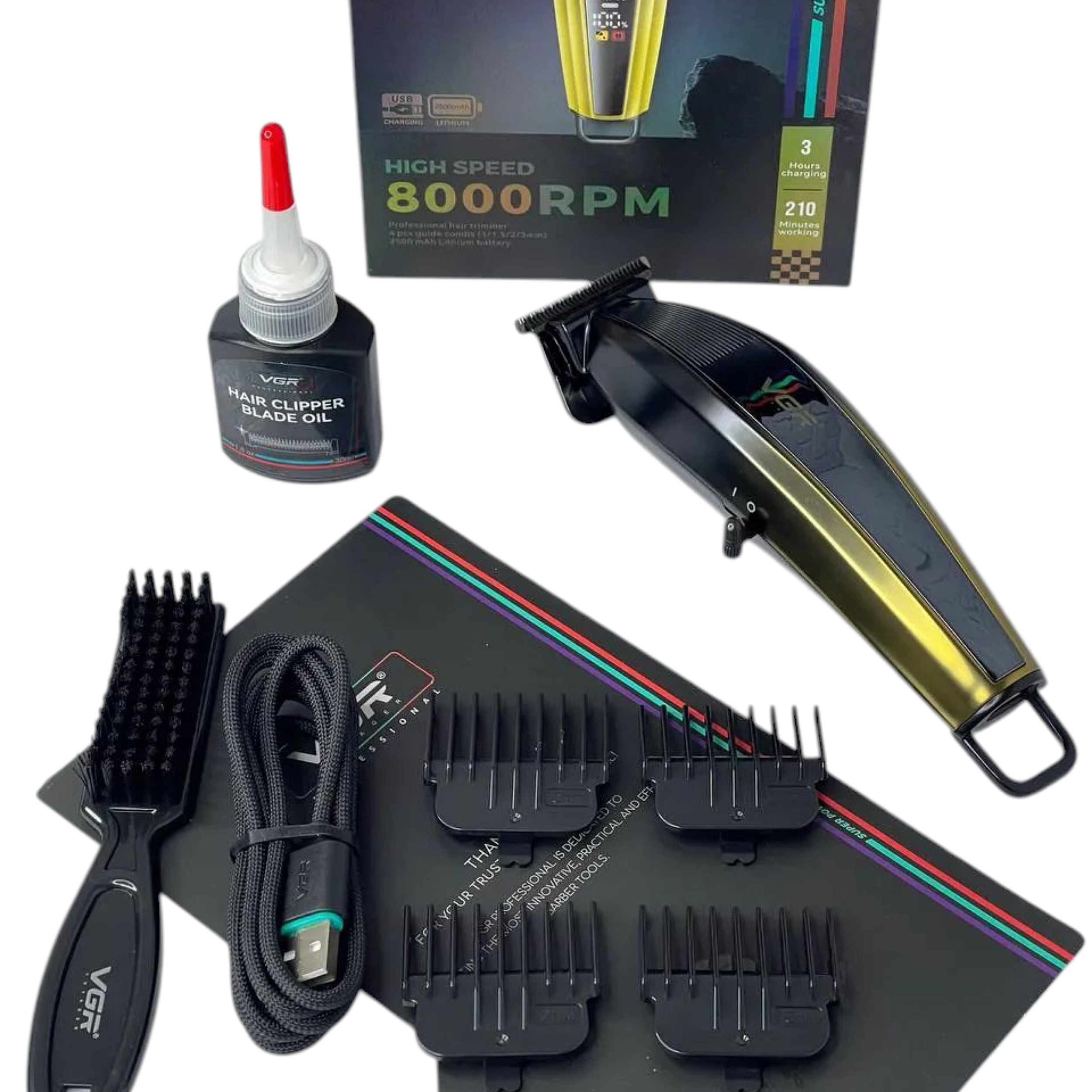 ماشین اصلاح موی سر و صورت شارژی وی جی ار مدل V-974