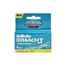 خود تراش ژیلت مدل Mach 3 Fresh Clean به همراه تیغ یدک بسته 4 عددی