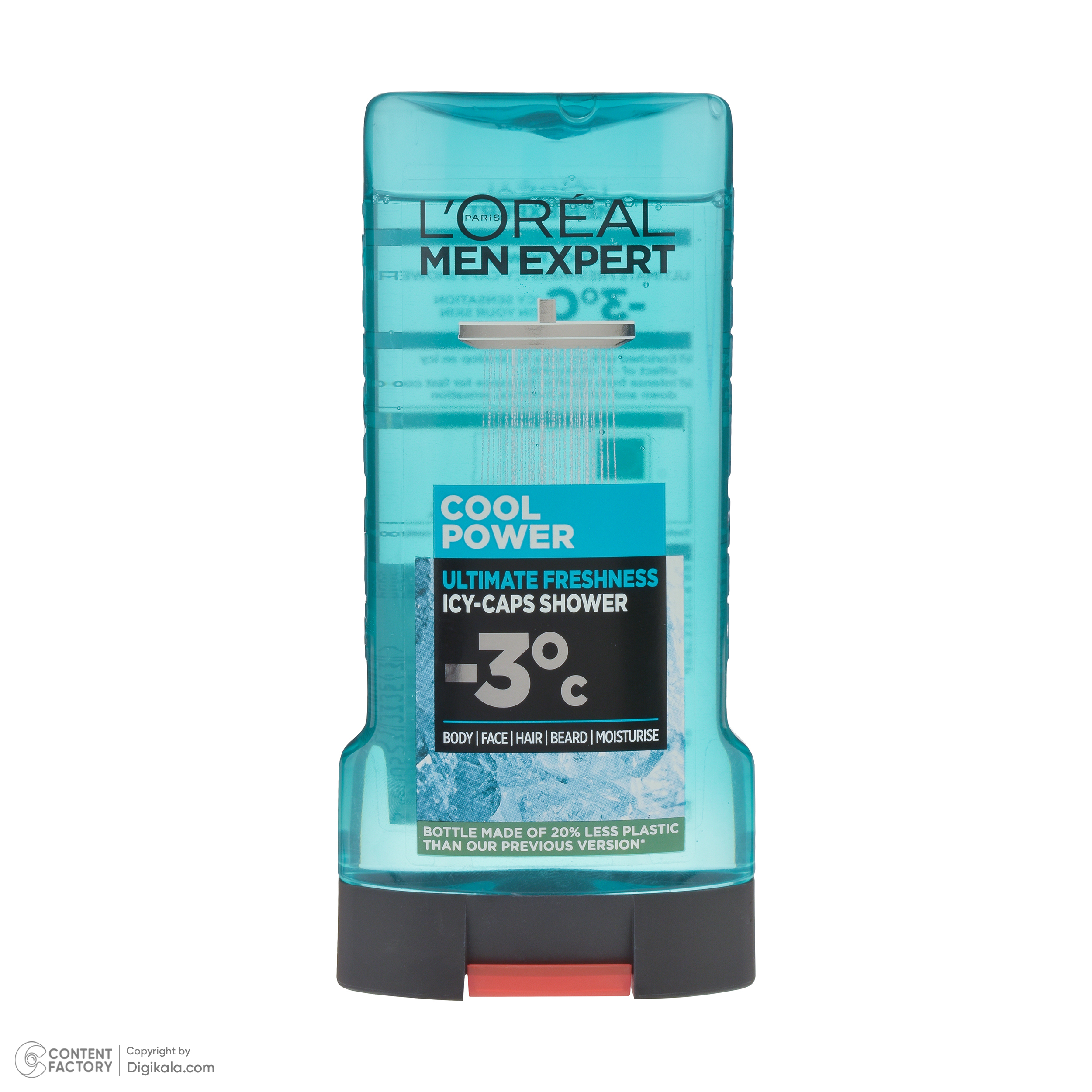 شامپو سر و بدن مردانه لورآل مدل COOL POWER با رایحه خنک مناسب برای انواع پوست حجم 300 میلی‌لیتر