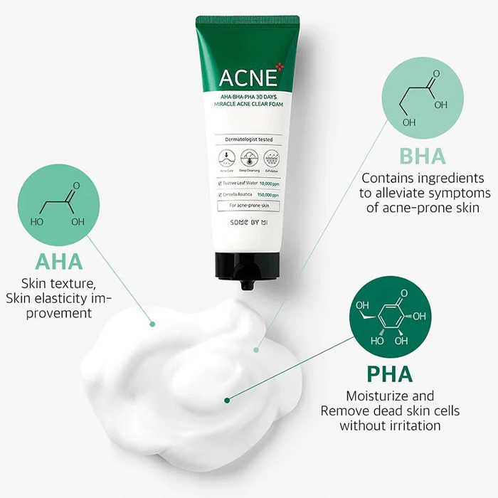 فوم شستشوی صورت سام بای می مدل Miracle Acne مناسب انواع پوست حجم 100 میلی لیتر