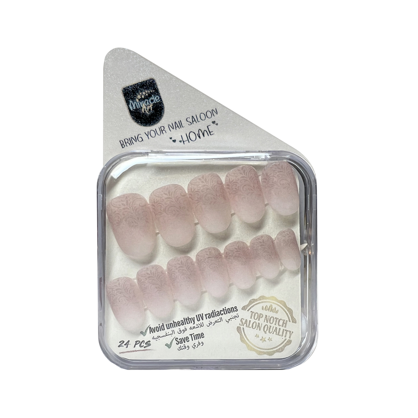 ناخن مصنوعی میراکل آرت کد R24006 بسته 24 عددی