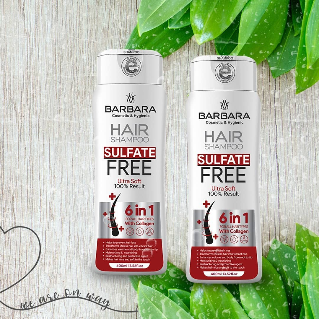 شامپو مو بدون سولفات باربارا مدل Ultra Soft و Pro Protection حجم 400 میلی لیتر مجموعه 2 عددی