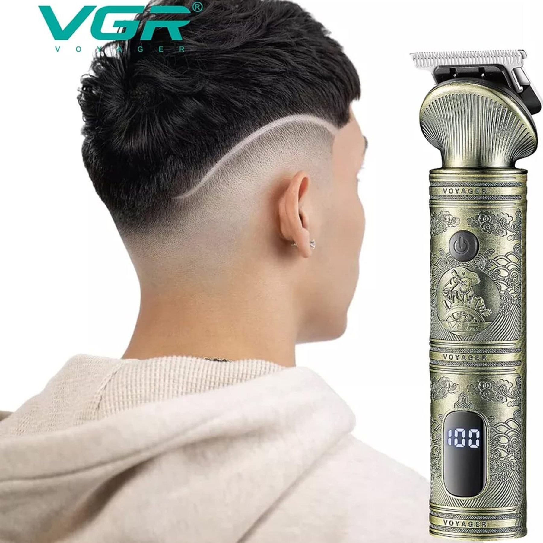 ماشین اصلاح موی سر و صورت وی جی ار مدل 6 کاره کد v-106