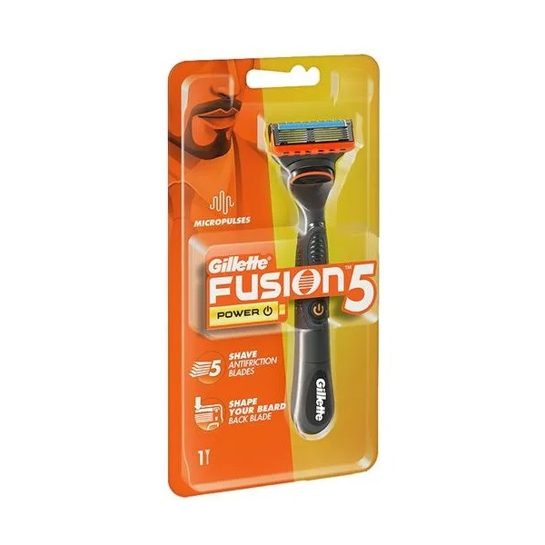خود تراش ژیلت مدل FUSION 5 POWER به همراه ژل اصلاح ژیلت مدل MOISTURISING حجم 200 میلی لیتر