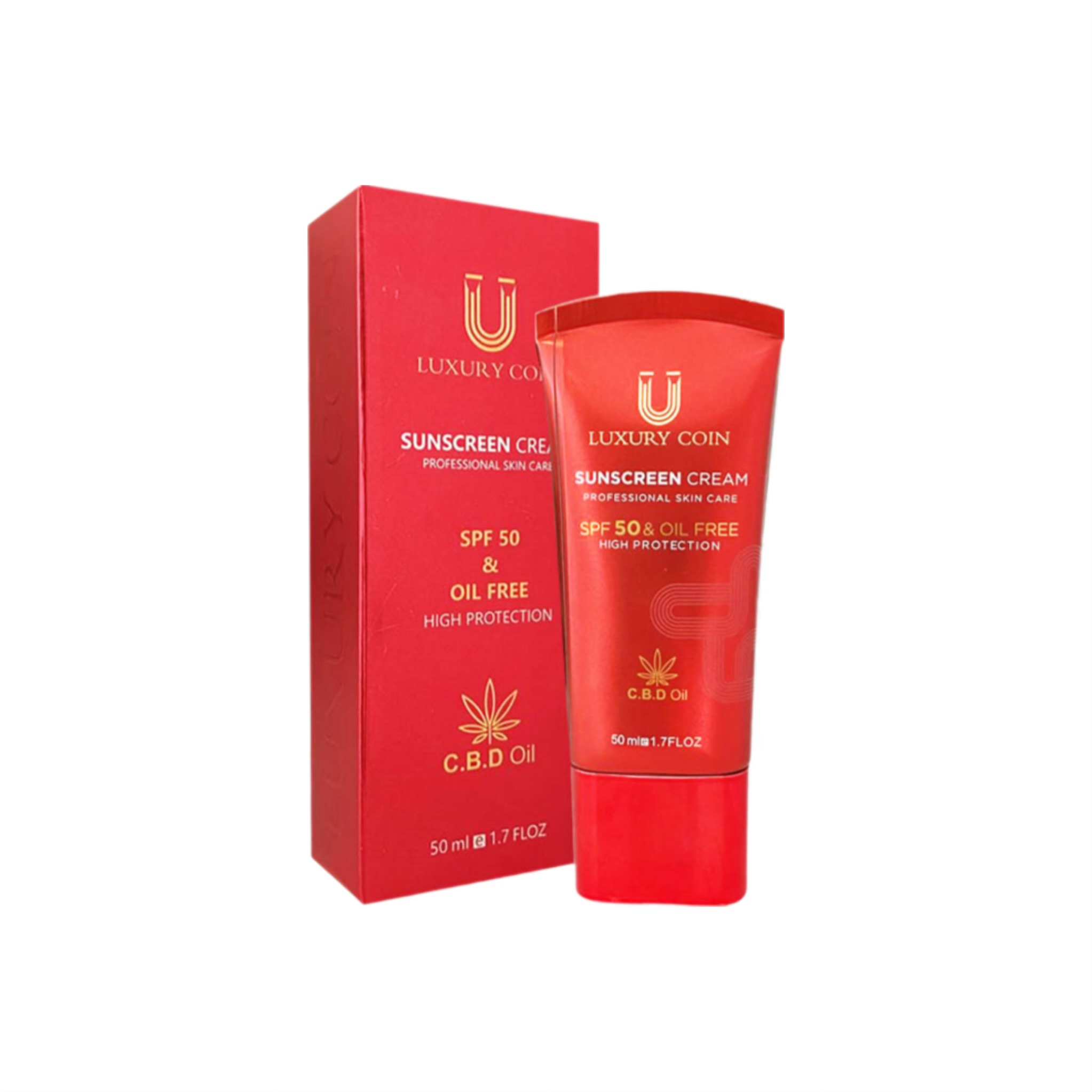 کرم ضدآفتاب بدون رنگ لاکچری کوین SPF50 مدل 001 ‌مناسب انواع پوست، حجم 50 میلی‌لیتر