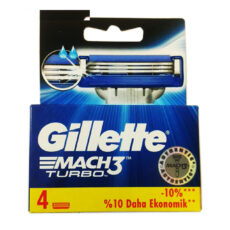 تیغ یدک اصلاح ژیلت مدل مچ تری توربو بسته 4 عددی