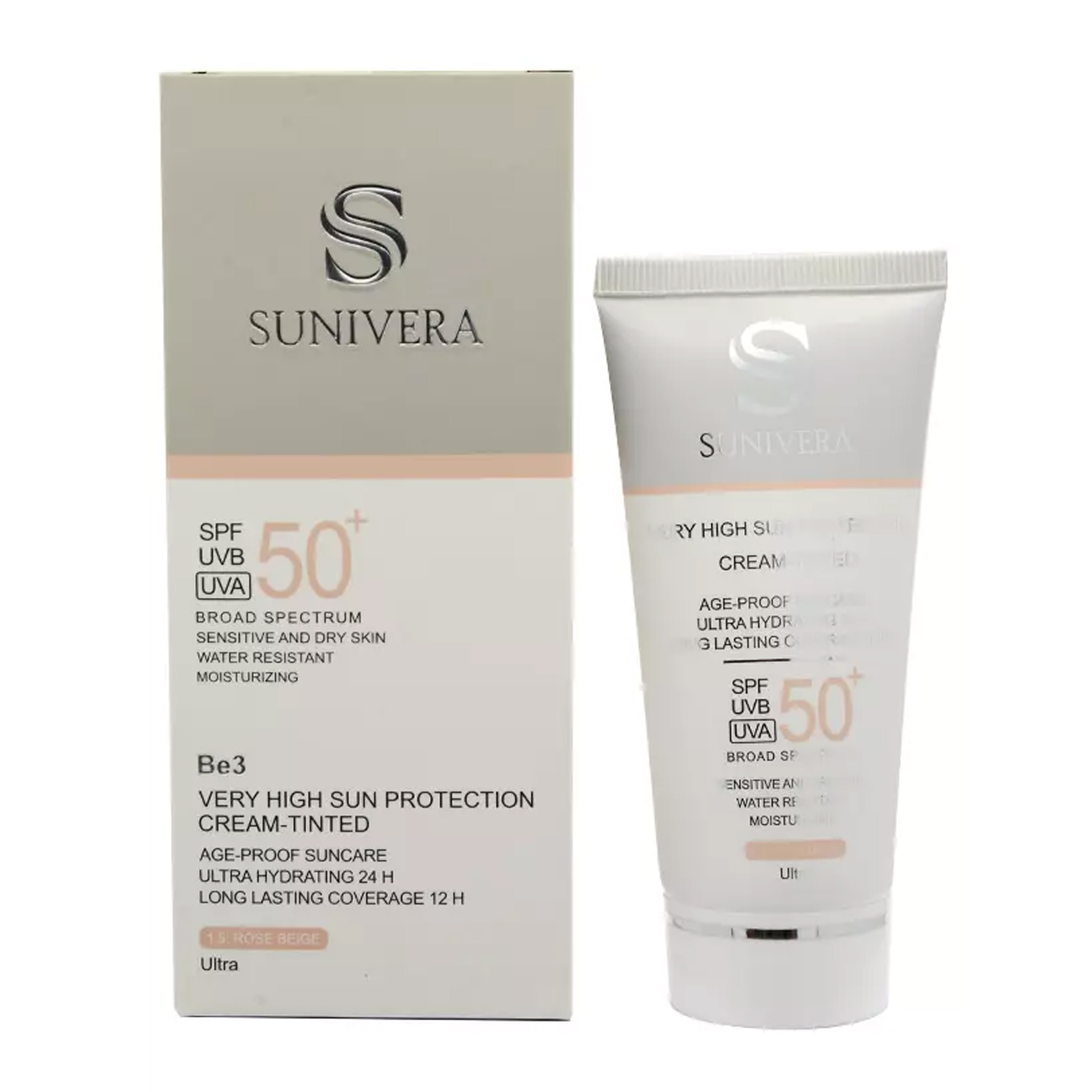 کرم ضد آفتاب رنگی سانیورا SPF 50 مدل 1.5 اولترا مناسب پوستهای خشک حجم 50 میلیلیتر