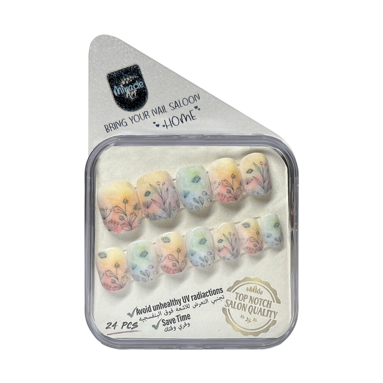 ناخن مصنوعی میراکل آرت کد SH24020 بسته 24 عددی