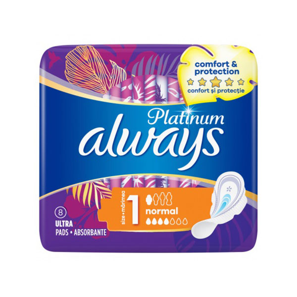 نوار بهداشتی الویز مدل NORMAL PLATINUM بسته 8 عددی