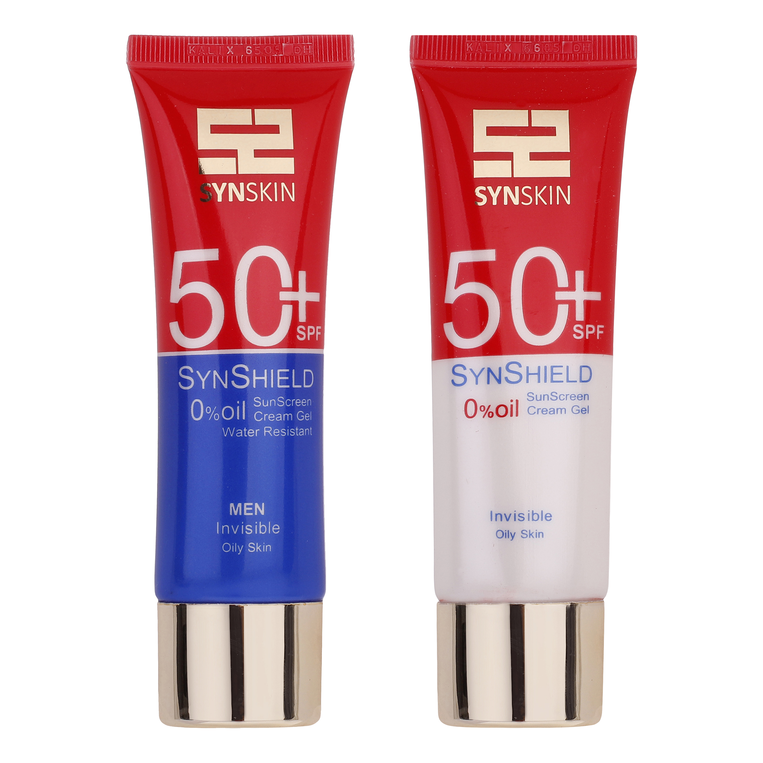 ژل کرم ضدآفتاب بی‌رنگ ساین اسکین SPF50 مدل ساین شیلد، مناسب پوست‌های چرب، حجم 50 میلی‌لیتر به همراه کرم ژل ضدآفتاب آقایان مدل ساین شیلد